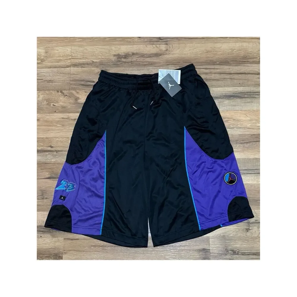2007 Air Jordan 8 Aqua Purple Blue Basketbal Vintage Baggy Y2K 228568-010 Shorts
